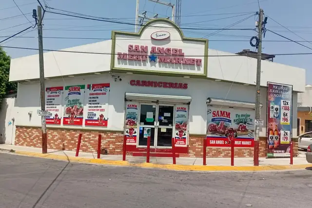 Fachada de la sucursal Talaverna de San Angel Meat Market.